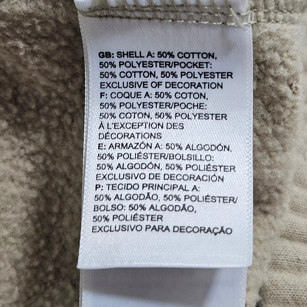 The‎ North Face Cargo Sweatpants Mens Large Tan Beige Fleece Joggers NF0A5GEM